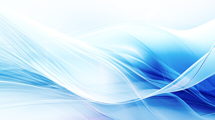 Colorful white and blue abstract background with wave lines, glowing light pattern, 3D illustration.	