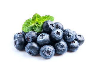 Blueberries with mint