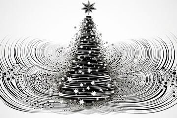 Christmas tree made by lines