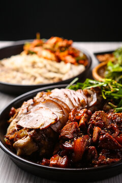 boild pork with vegetables