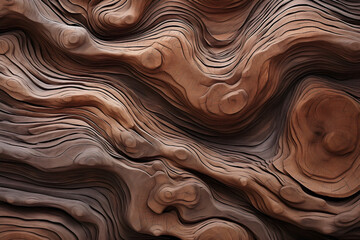 Nature-Inspired textures: Organic wood surface with wavy texture patterns and earth color palette with gradients and erosion. Scandinavian interior design concept. - obrazy, fototapety, plakaty