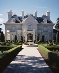 Obraz premium Exterior View Of Luxurious Old Mansion 
