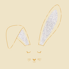 hand drawn illustration of an bunny