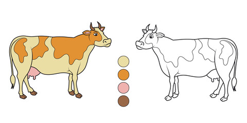 Coloring book "Cow". 
