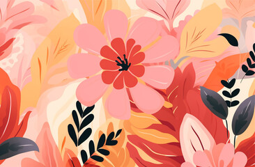 hand drawn flat design abstract doodle background