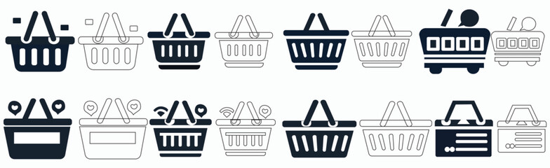 
Icon set for the shopping basket. The shopping basket icon Get a set of buttons. Vector-