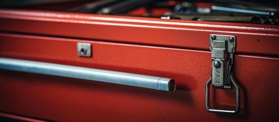 Close up photo of toolbox handle