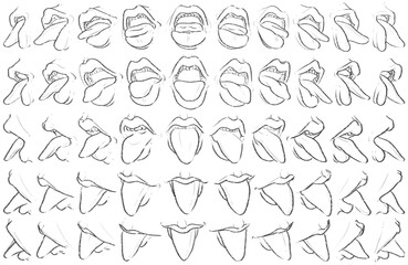 50 Mouths - Digital Art (3D to 2D)