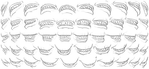 50 Mouths - Digital Art (3D to 2D)