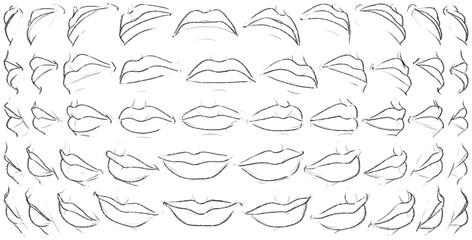 50 Mouths - Digital Art (3D to 2D)