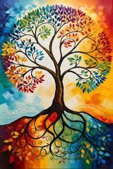 Obraz na płótnie Canvas Tree of Life Printing A Symbolic and Artistic Expression