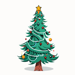 Joyful Conifer Vector Tree Design Delight