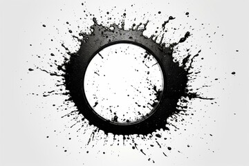 isolated circle splash on white background. Generative AI