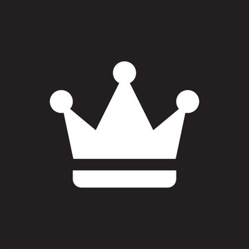 Crown icon vector. Royal sign symbol vector. King crown vector icon illustration isolated on black background