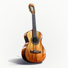 Obraz premium watercolor Guitar Teaclipart, Generative Ai