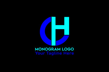 Obraz premium Best latter, monogram, business, CH, company logo design