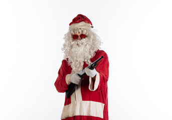 Santa Claus killer with gun