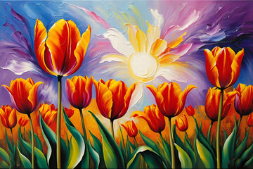 Tulip Painting A Floral Artwork
