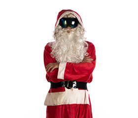 portrait of Santa Claus on a white background