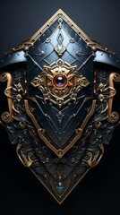 Fototapeta premium black magic diamond shield