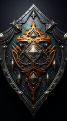 Fototapeta premium a beautiful shield encrusted with a large diamond