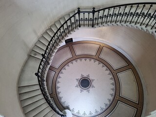 circular stairs looking down