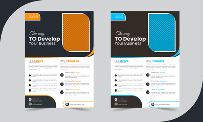 Professional flyer, poster, brochure, magazine cover  design template - Vector illustrator