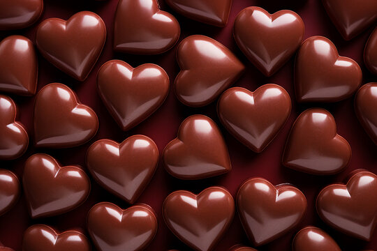 Generative AI picture of delicious and sweet chocolates perfect for valentines day