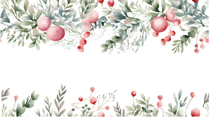 Christmas garland with pink and red ball vector