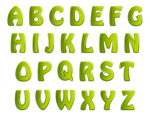 green shiny letters holiday fonts