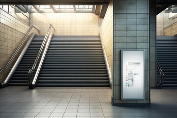 Stairs Mockup Created with Generative AI