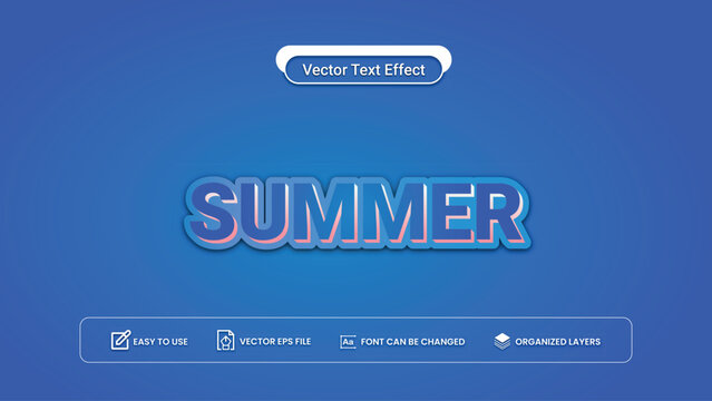 Summer text effect design | Eps text effect design