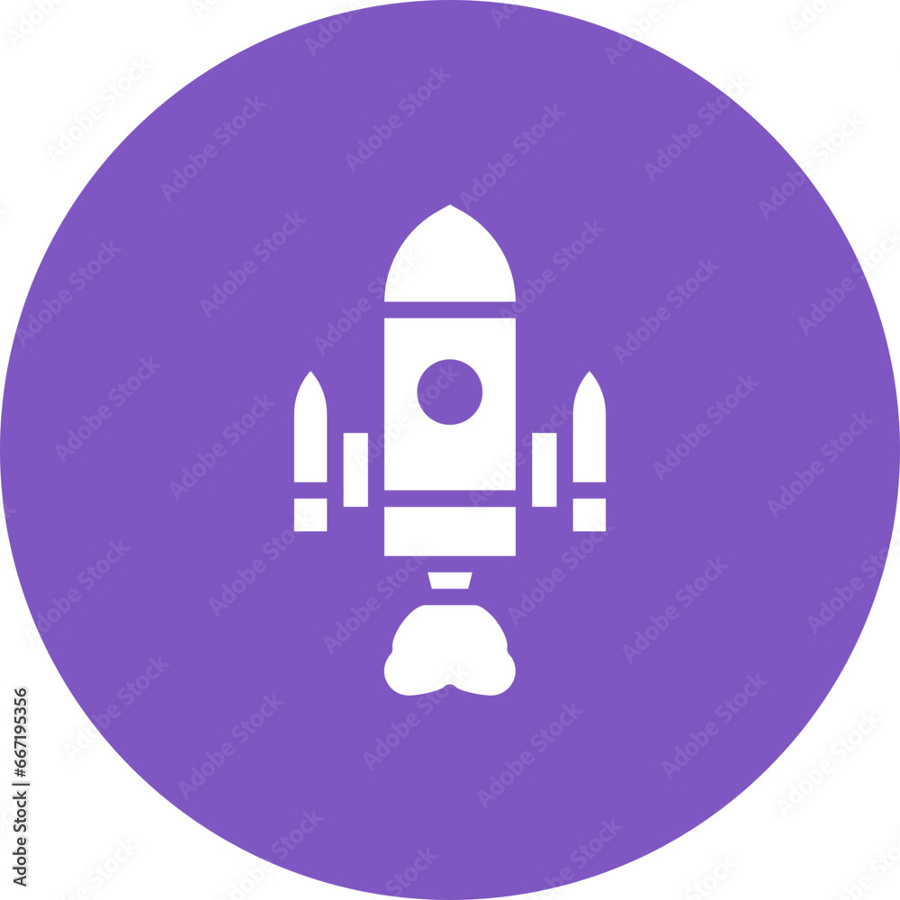 Wall mural rocket icon