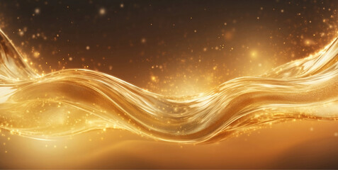 Luxury sparkling,Luxury golden wave of lights and sparkle,elegant fluid data transfer technology....
