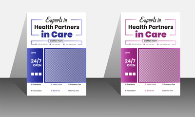 Vector Medical  poster or flyer pamphlet brochure design layout space for photo background.

