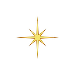 Obraz premium element star cartoon. object shine, sparkle light, galaxy bright element star sign. isolated symbol vector illustration