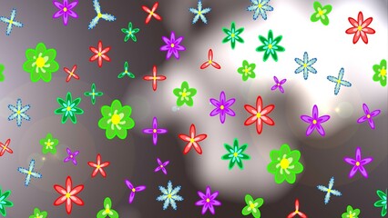 Sketch Tony fabric pattern. Fashionable fabric pattern. Cute Floral pattern in the small flower. Raster illustration.