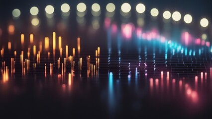 Graphical representation of the amplitude of different sound frequencies