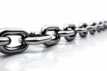 Fototapeta premium Chains on white background