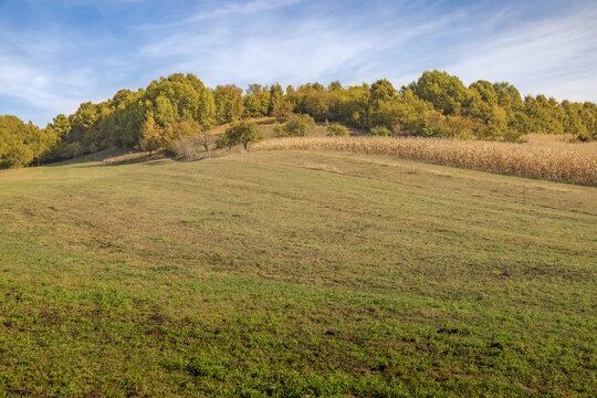 Different perspectives of Saliste de Beius village located in Bihor County, Romania in autumn