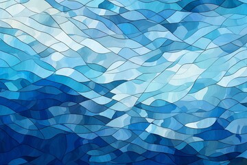 Abstract blue patterned mobile wallpaper. Generative AI