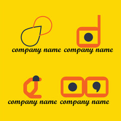vector set of company logo design ideas
