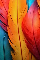Feathers wallpaper design for smartphone screen. Ai generative