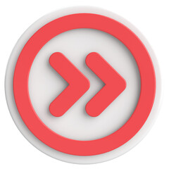 Next button. Continue button. 3D illustration.