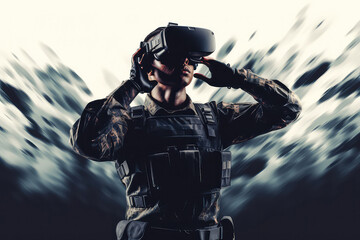Soldier Immersed In Virtual Reality World Using Vr Tech