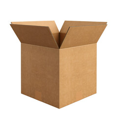 Opened cardboard box clip art