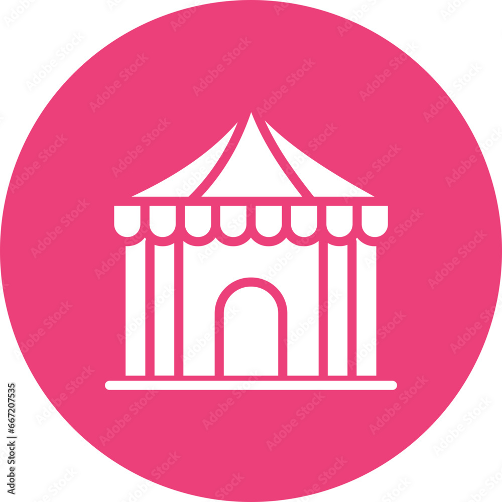 Sticker Circus Tent Icon