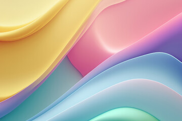 Obraz premium Beautiful mesmerize waves of colorful pattern, wavy surfaces, beautiful background, vintage pastel colors