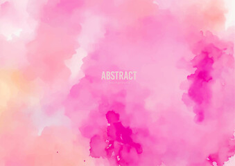 Fototapeta na wymiar Abstract watercolor background with clouds, Pink watercolor
