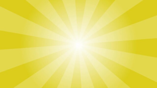 Animated Spiral Cartoon Backgrounds. Sunburst vintage rays with Yellow background.